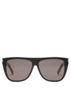 Matchesfashion.com Saint Laurent - Flat Top Acetate Sunglasses - Womens - Black