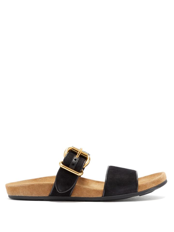 Prada Buckle Leather Sandals