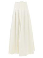 Aje - Apres Linen Midi Skirt - Womens - Ivory