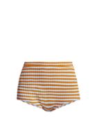Matchesfashion.com Solid & Striped - Jamie High Rise Bikini Bottoms - Womens - Multi Stripe