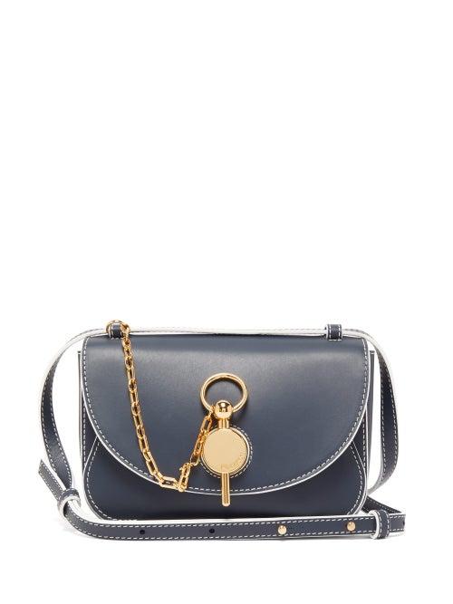 Matchesfashion.com Jw Anderson - Keyts Leather Cross-body Bag - Womens - Blue