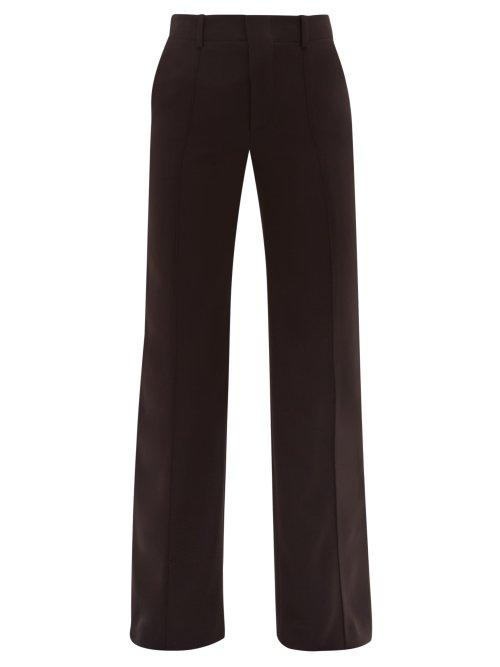 Matchesfashion.com Chlo - Tailored Flare Crepe Trousers - Womens - Black