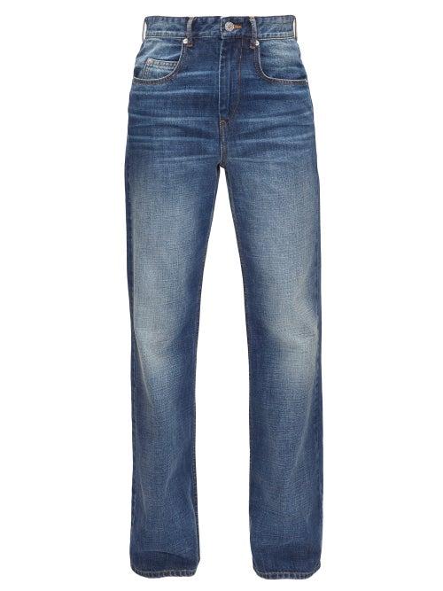 Matchesfashion.com Isabel Marant Toile - Belvira Vintage-wash Bootcut Jeans - Womens - Denim