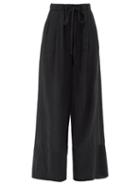 Matchesfashion.com Loup Charmant - Olympia Organic-cotton Palazzo Trousers - Womens - Black