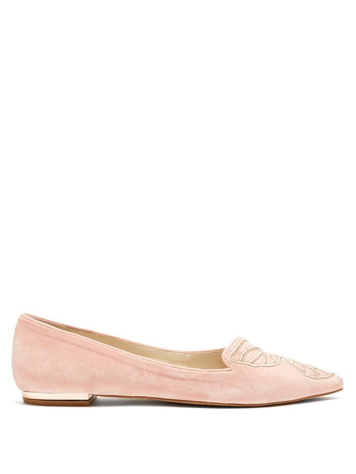 Sophia Webster Bibi Butterfly Velvet Flats