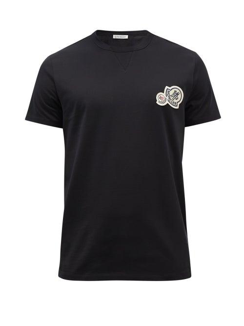 Moncler - Logo-appliqu Cotton-jersey T-shirt - Mens - Black