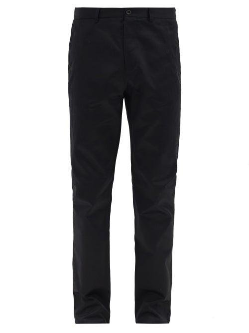 Matchesfashion.com Maison Margiela - Bar-tacked Straight-leg Cotton-gabardine Chinos - Mens - Black
