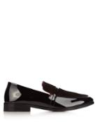 Newbark Melanie Patent-leather And Suede Loafers