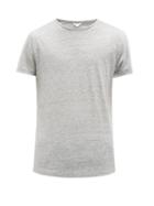 Matchesfashion.com Orlebar Brown - Ob T Striped Linen T Shirt - Mens - Grey