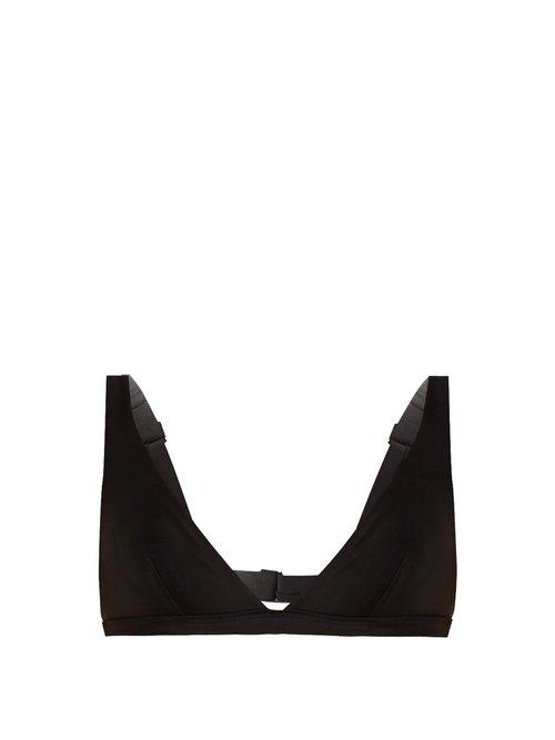 Matchesfashion.com Matteau - The Plunge Bikini Top - Womens - Black