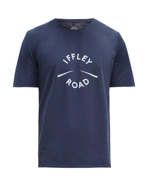 Matchesfashion.com Iffley Road - York Logo-print Technical-jersey T-shirt - Mens - Navy Multi