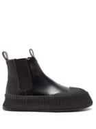Mens Shoes Jil Sander - Exaggerated-sole Leather Chelsea Boots - Mens - Black