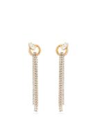 Matchesfashion.com Miu Miu - Crystal Embellished Tassel Drop Earrings - Womens - Crystal