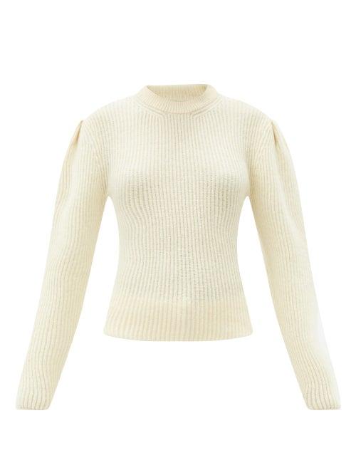 Matchesfashion.com Lemaire - Balloon-sleeve Ribbed Wool Sweater - Womens - Ivory
