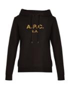 A.p.c. Logo-print Hooded Cotton Sweatshirt