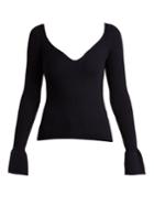 Khaite Alessandra Bell-sleeved Wool Sweater