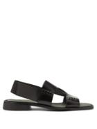 Matchesfashion.com Hereu - Llaut Two-strap Smooth-leather Sandals - Mens - Black