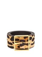 Matchesfashion.com Rochas - Leopard Print Calf Hair Belt - Womens - Leopard
