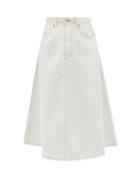 B Sides - Simone Flared Denim Skirt - Womens - White
