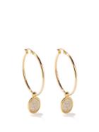 Ladies Fine Jewellery Dubini - Scorpio Intaglio 18kt Gold Hoop Earrings - Womens - Silver Gold