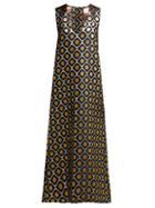 Matchesfashion.com La Doublej - Pomodorini Oro Brocade Midi Dress - Womens - Black Gold