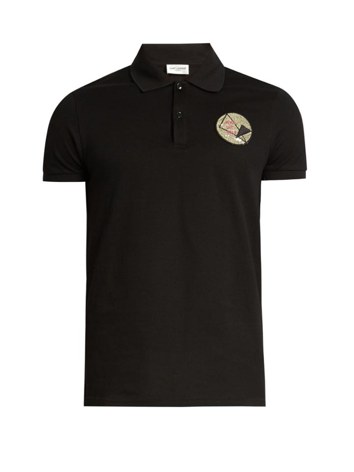 Saint Laurent Never Say Never Cotton Polo Shirt