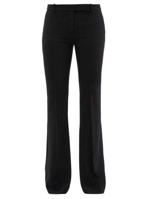 Ladies Rtw Alexander Mcqueen - Crepe Bootcut Tailored Trousers - Womens - Black