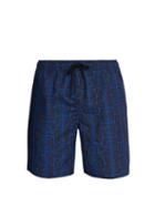 Matchesfashion.com Saturdays Nyc - Timothy Abstract Print Swim Shorts - Mens - Blue Multi