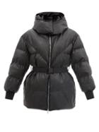 Ladies Rtw Stella Mccartney - Kayla Hooded Quilted Faux Leather Jacket - Womens - Black