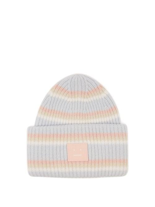 Acne Studios - Pansy Face Wool Beanie Hat - Mens - Multi