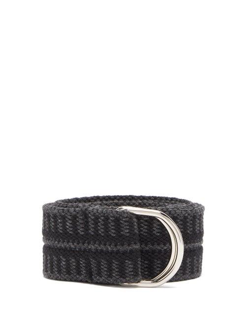 Matchesfashion.com Isabel Marant - Nyessh Woven Cotton D Ring Belt - Mens - Grey