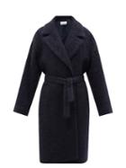 Raey - Belted Wool-blend Coat - Womens - Navy