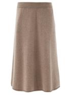 Matchesfashion.com Extreme Cashmere - Elasticated-waist Knitted Midi Skirt - Womens - Mid Brown