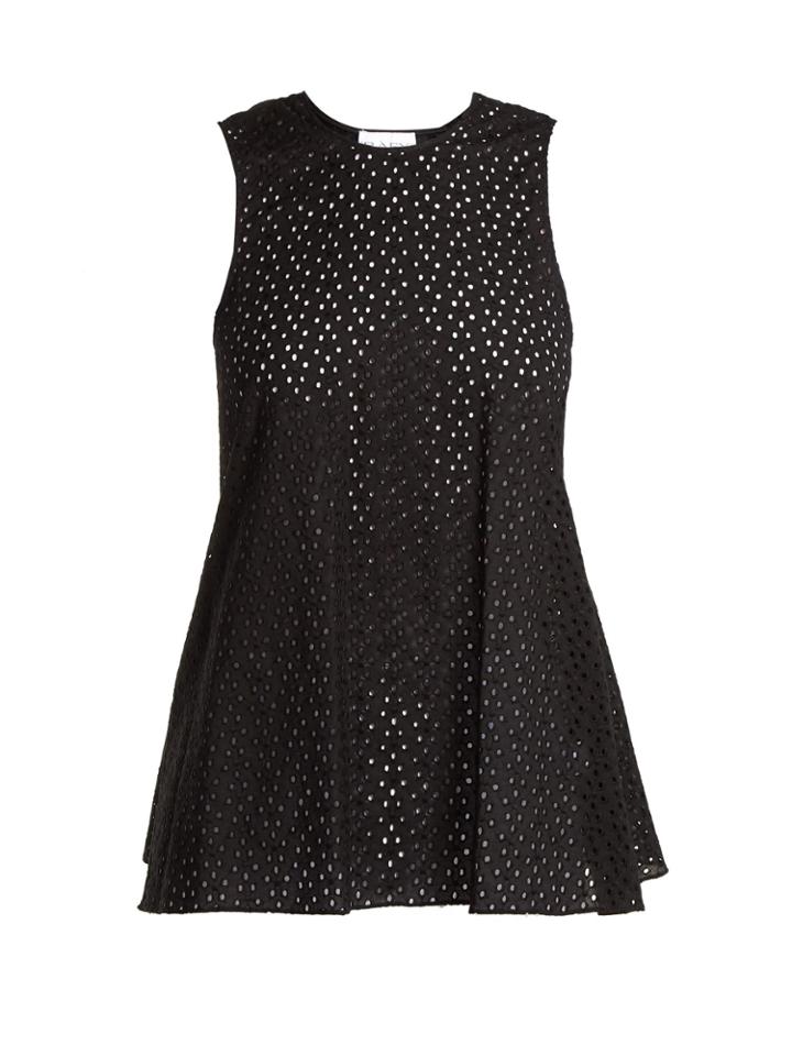 Raey Broderie-anglaise Fishtail Top