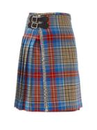 Matchesfashion.com Charles Jeffrey Loverboy - Loverboy Pleated Wool Tartan Kilt Skirt - Womens - Beige Multi
