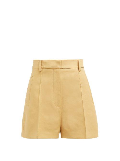 Matchesfashion.com Khaite - Casey Cotton Twill Shorts - Womens - Beige
