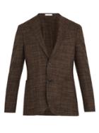 Boglioli Checked Wool And Cotton-blend Blazer