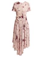 Matchesfashion.com Preen Line - Lois Wildflower Print Ruched Dress - Womens - Pink