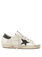 Matchesfashion.com Golden Goose Deluxe Brand - Superstar Distressed Leather Trainers - Womens - White Black