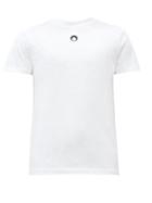 Matchesfashion.com Marine Serre - Crescent-moon Embroidered Cotton-jersey T-shirt - Mens - White