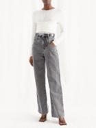 Isabel Marant - Dileskoa High-rise Straight-leg Jeans - Womens - Dark Grey