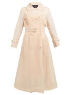 Matchesfashion.com Simone Rocha - Faux Pearl Embellished Tulle Trench Coat - Womens - Beige
