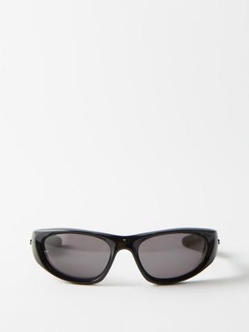 Bottega Veneta Eyewear - D-frame Wraparound Acetate Sunglasses - Mens - Black