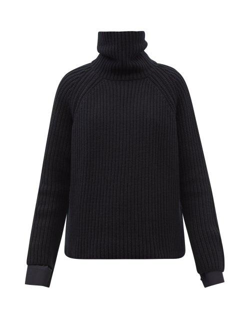 Johnstons Of Elgin - Roll-neck Ribbed Cashmere Sweater - Womens - Black