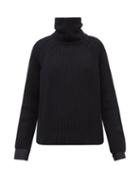 Johnstons Of Elgin - Roll-neck Ribbed Cashmere Sweater - Womens - Black