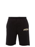 Matchesfashion.com Vetements - Authorization Required Printed Cotton Shorts - Mens - Black