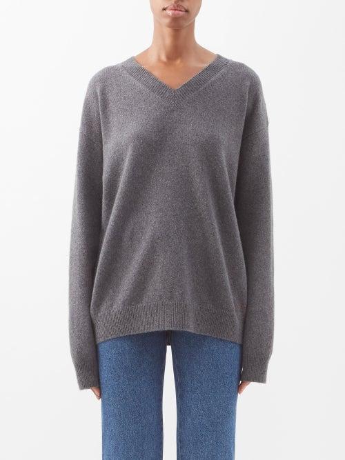 A.p.c. - X Jane Birkin David Cashmere-blend Sweater - Womens - Grey