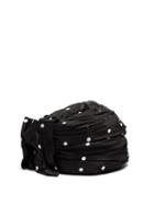 Matchesfashion.com Maison Michel - Polka Dot Print Turban - Womens - Black