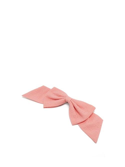 Matchesfashion.com Emilia Wickstead - Knightsbridge Bow Crepe-cloqu Hair Clip - Womens - Pink