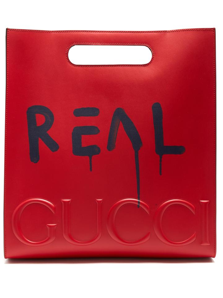 Gucci Ghost-print Leather Tote